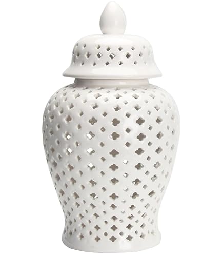 Amazon.com: Benzara, White BM165656 Decorative Porcelain Ginger